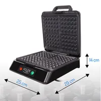 Adler AD3036 gofrisütő 1500W tapadásmentes bevonat készenléti jelzőfény négyzet alakú gofri hűvös tapintású műanyag ház függőleges tárolás #5