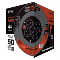 Emos P092501 kábeldob 50 m 4 aljzat 1,5 mm2 PVC piros Schuko IP20 230 V 16 A #4