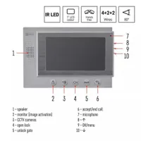 Emos H2017 videó kaputelefon szett 7" színes LCD IP44 1-3 CCD Pinhole 80deg #9