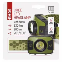 Emos P3539 CREE LED fejlámpa 330 lm 200 m 3×AAA IP43 5 üzemmód zöld-fekete #5