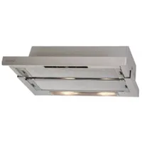 Cata TF-5260 ALU LED páraelszívó 50/60 cm, LED világítás, mechanikus tolókapcsoló, 350 m3/h, 54-68 dB, energiaosztály E