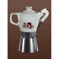Fatima Virág kávéfőző kotyogós 2-4 csésze porcelán tartály