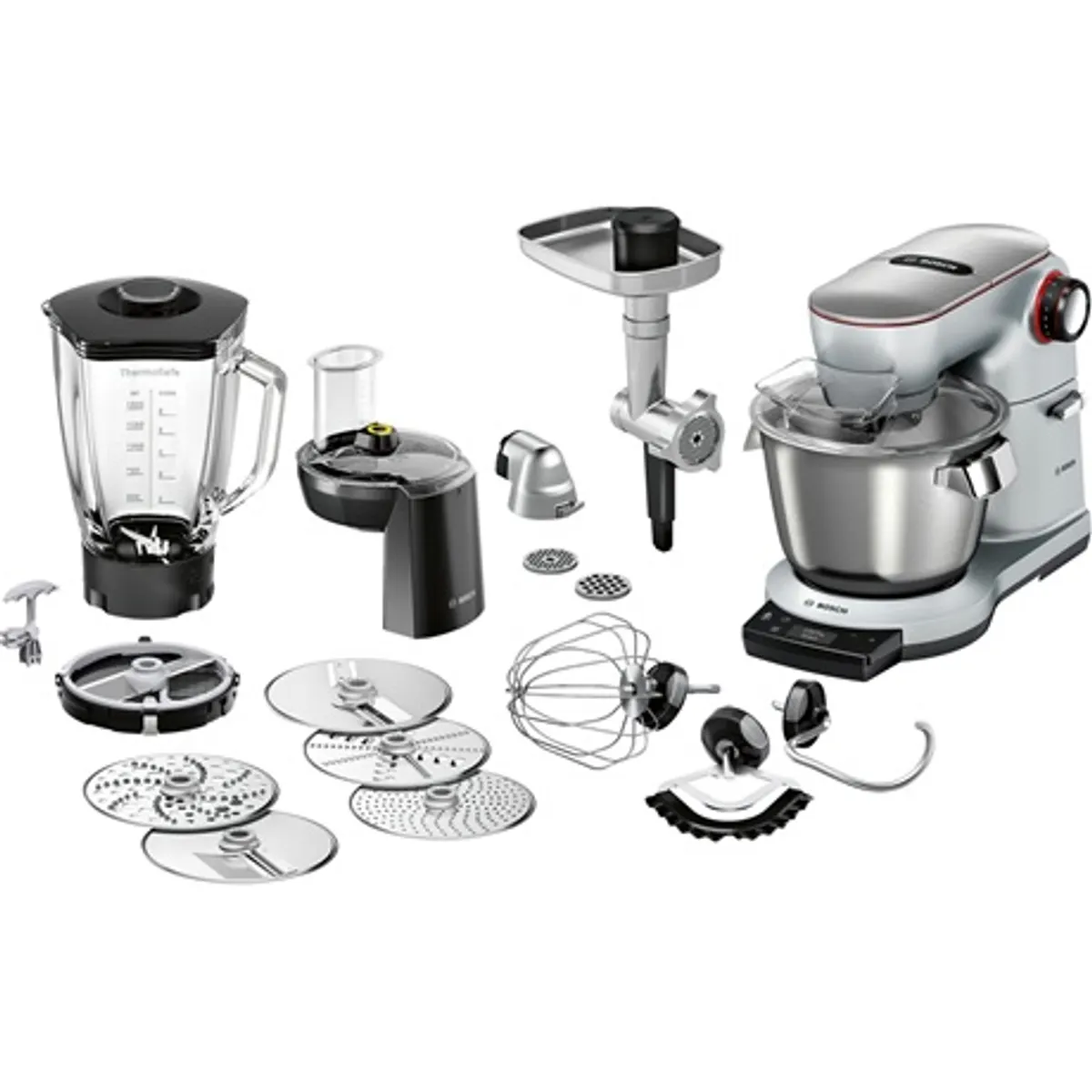 Bosch MUM9BX5S61 konyhai robotgép 5,5 l kapacitás 1500 W 7 fokozat okos eszközérzékelés beépített időzítő integrált mérleg szabadonálló #1
