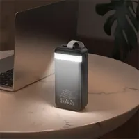 Borofone BJ14B Freeway 30000mAh PowerBank micro USB és USB-C bemenet, 2x USB kimenet, LED töltöttségjelző, csuklópánt, fekete #2