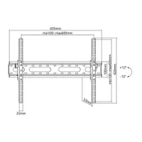 Stell SHO 4420 Fali konzol 37"-70" dőlés 12 fok VESA 100x100-600x400 5,3 cm #6