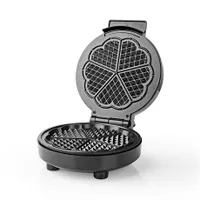 Nedis KAWP100BK gofrisütő szív alakú 19 cm, 1000 W, tapadásmentes bevonat, automatikus hőmérséklet-szabályozás, étel kész jelző, zárrendszer #6