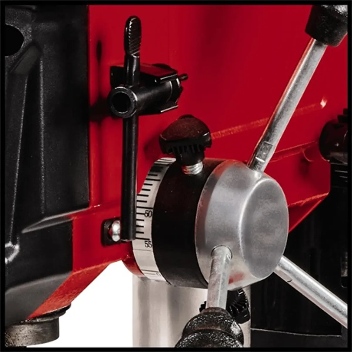 Einhell TC-BD 500 állványos fúrógép 500 W max 9 fokozat 300-2410 min-1 B16 1,5-13 mm mélységütköző 50 mm golyóscsapágyas fúróorsó 45 fokos dönthető asztal #2