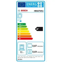 Bosch HBG6750S1 beépíthető sütő 4D hőlégbefúvás pirolitikus tisztítás TFT AutoPilot10 71 l Aplus #10