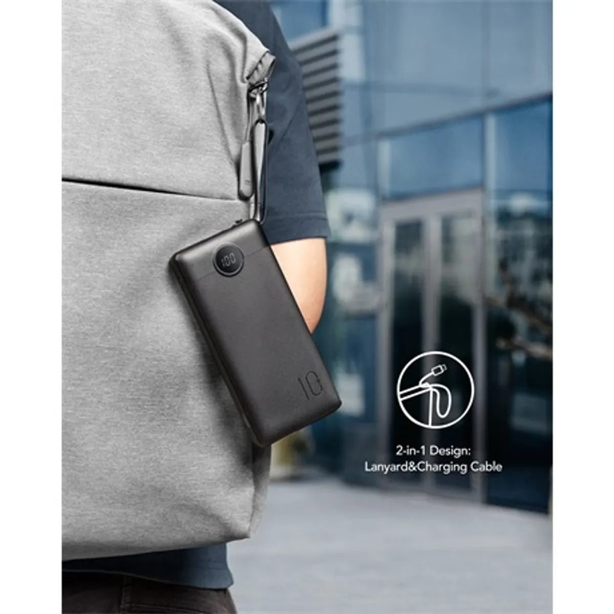 Veger VP2047 C20 20000mAh beépített kábelekkel USB-A USB-C Lightning Micro USB #2