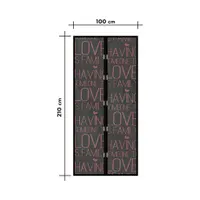 Delight 11398M mágneses szúnyogháló ajtóra Love 100x210 cm UV-álló mosható 30C tépőzár #2