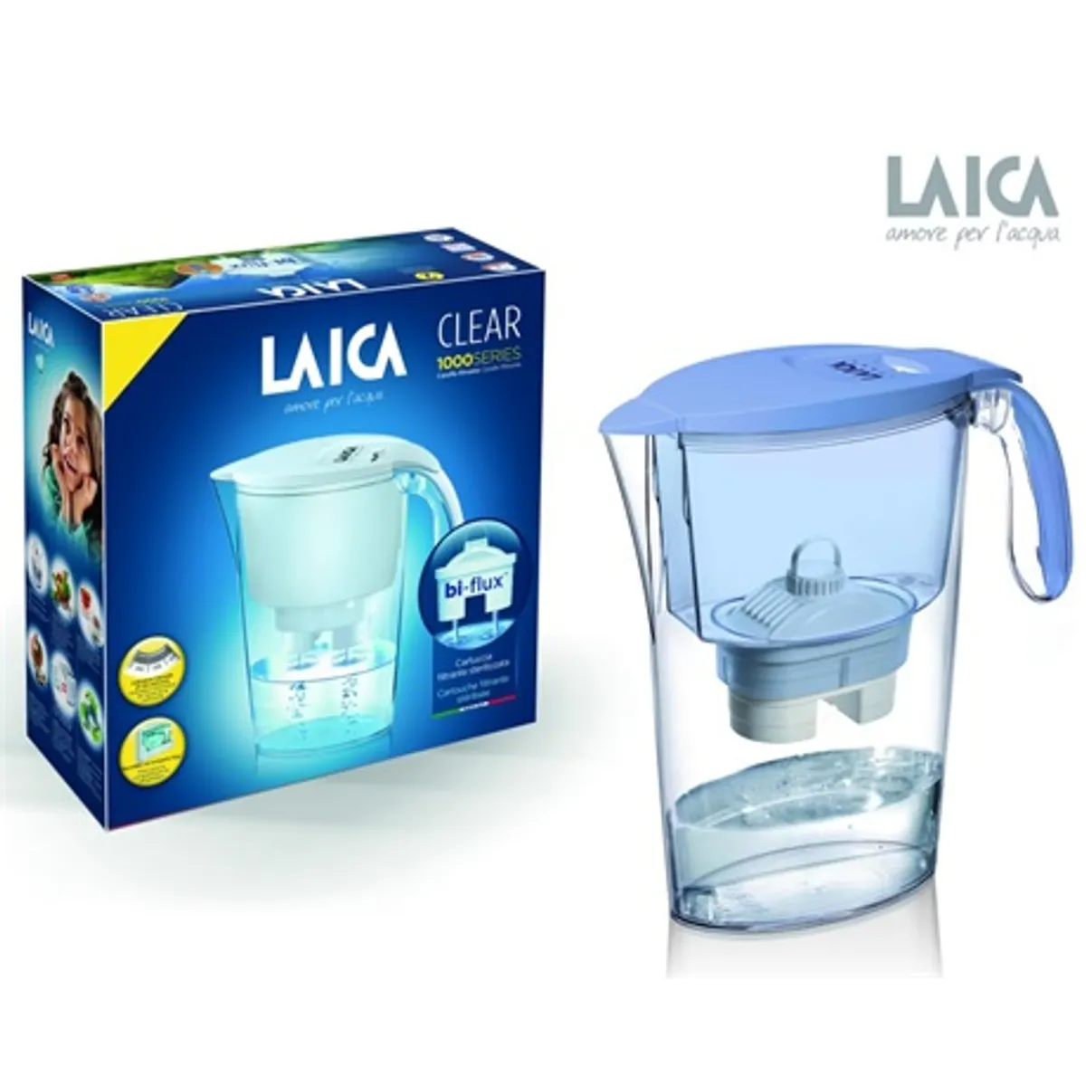 Laica J11AF CLEAR LINE Vízszűrő kancsó 2,25L mechanikus szűrőcsere emlékeztető #1