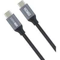 Yenkee YCU 323 BK USB-C 3.1 Gen 2 töltőkábel 1,5 m nylon fonat alumínium ház kétoldalú USB-C 10 Gbps 100 W #4
