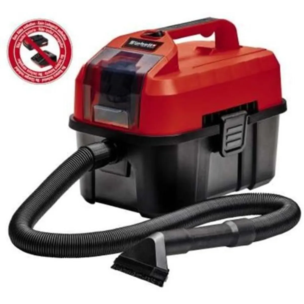 Einhell TE-VC 18/10 LI-SOLO akkumulátoros száraz-nedves porszívó 10 L 2 m cső Power X-Change #1