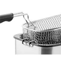 Eta 317290000 olajsütő rozsdamentes 3 literes zománc edény állítható kosár 150-190 °C 2000 W easy clean funkció csúszásmentes lábak #9