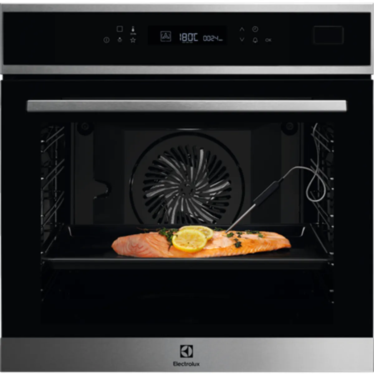 Electrolux EOB7S31X Beépíthető gőzsütő SteamBoost maghőmérő LCD 70 l XXL 4 rétegű üvegajtó teleszkópos sütősín #1