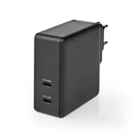 Nedis WCPD65W110BK fali töltő PD3.0 65W 2x USB-C automatikus feszültség kiválasztás EU UK csatlakozóval #8