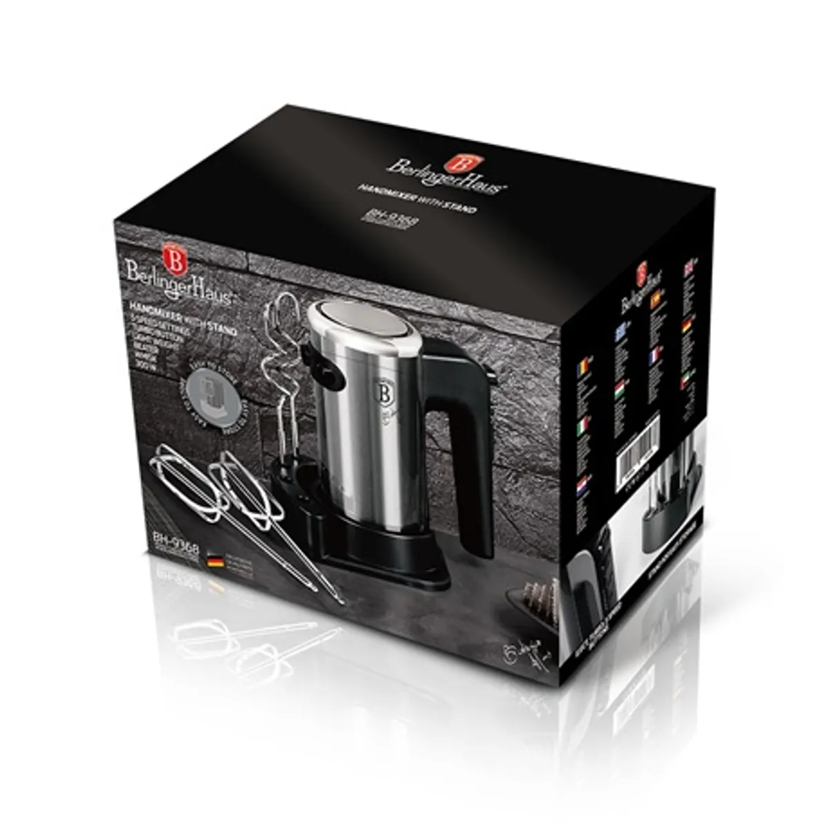 Berlinger Haus BH/9368 fekete állványos kézi mixer 300 W 5 sebesség turbo #3