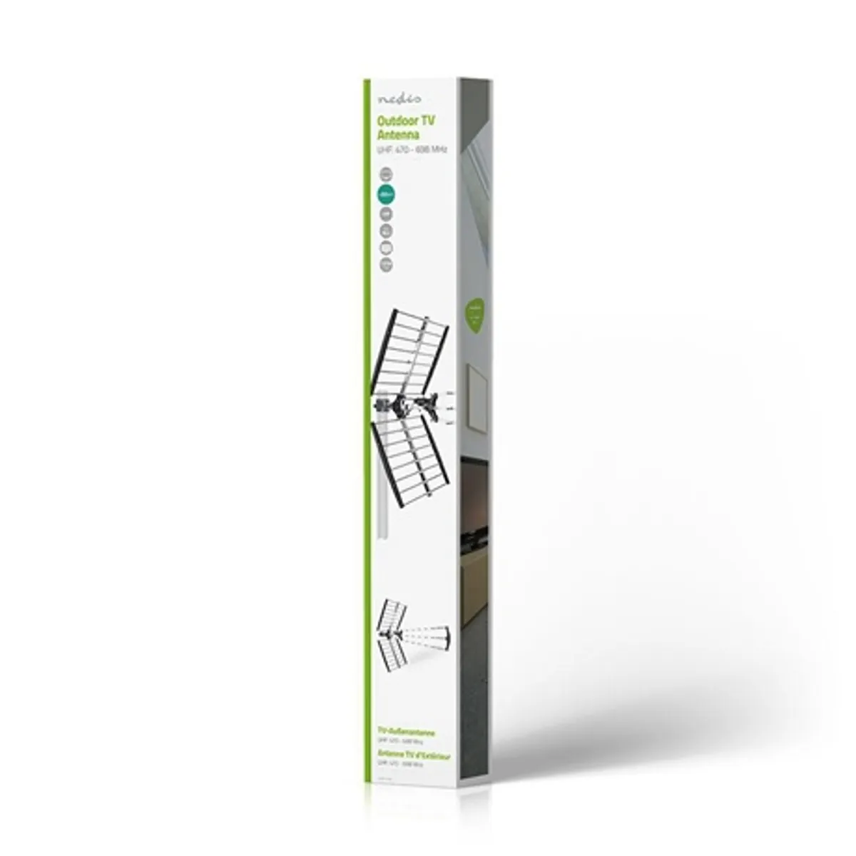 Nedis ANORU10L7ME kültéri DVB-T/T2 antenna 56 elemű 1060 mm 75 Ohm LTE700 szűrő F-csatlakozó alumínium #6