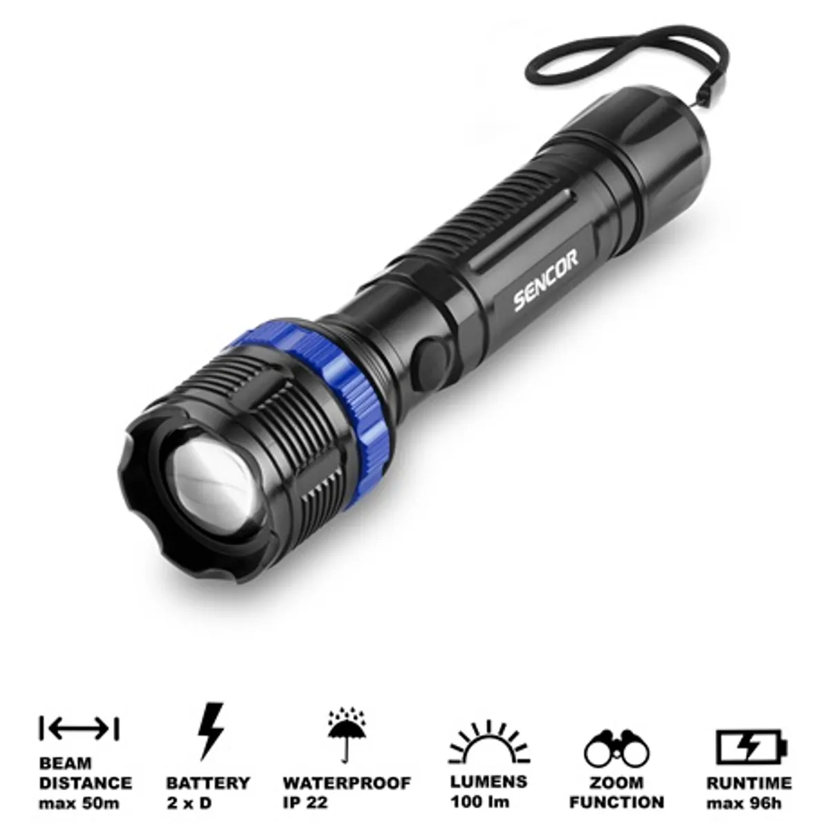 Sencor SLL 102 elemlámpa 100 lm 3xAA IP22 50 m 3 világítási mód #2