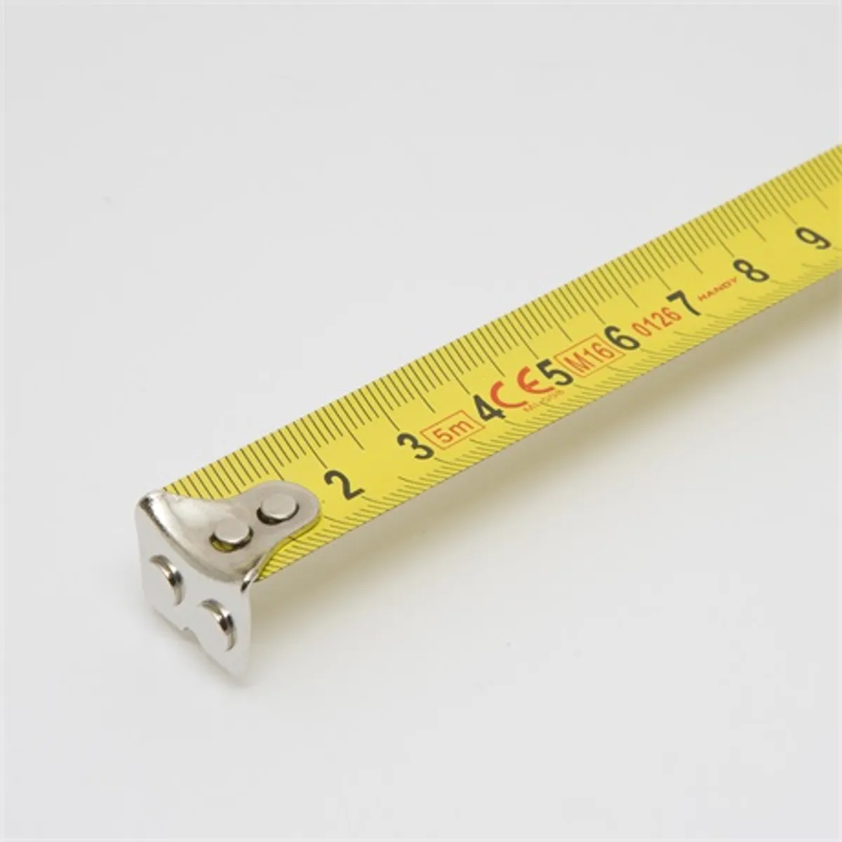 Handy 10157 Mérőszalag 5 m 18 mm II EG Soft Touch borítás Szalag blokkolás funkció Fém szalag véggel Mágnes-tappancsok Övcsipesz Csuklópánt #4