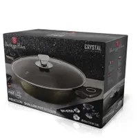 Berlinger Haus BH/6766 Crystal Collection lábas 28 cm 3,8 L kovácsolt alumínium, 3x titán bevonat, tapadásmentes, hőálló üveg fedő, turbó indukciós talp #2