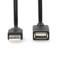 Nedis CCGL60010BK30 USB hosszabbító kábel USB-A dugó USB-A hüvely 3 m USB 2.0 fekete #2