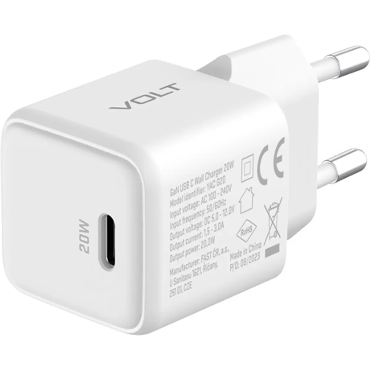 Yenkee YAC G20 Volt USB-C töltő GaN 20W PD 3.0 QC4.0 Apple 2.4A AFC FCP #5