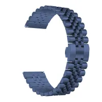 Mybandz 22SKU2602 Steelo fém szíj kék 22mm állítható 145-195 mm rozsdamentes acél #1