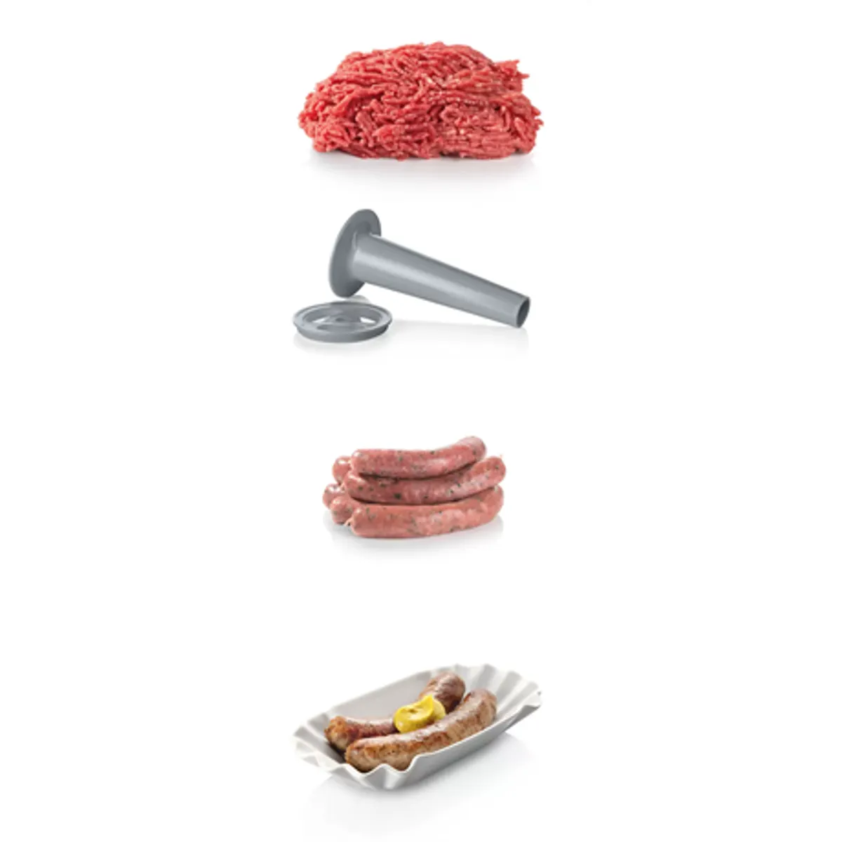 Bosch MFW66020 ProPower húsdaráló 600 W hátramenet kolbásztöltő kebabkészítő lyuktárcsák beépített tároló #5