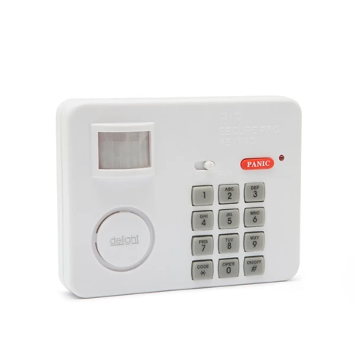 Delight 55302 pir belépésjelző és riasztó 4 funkció pin kód védelem 100 dB ip20 fehér falra szerelhető elemes #1