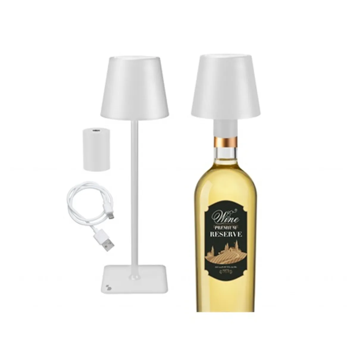 Beper P201UTP112 asztali lámpa érintőkapcsolóval, USB töltéssel, vízálló, beltér és kültér használat, 2W, barna #2