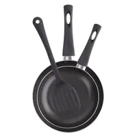 Bergner BGEU-5552 serpenyő készlet 3 részes 20 cm 24 cm tapadásmentes bevonat szeletfordító ergonómikus kialakítás #1