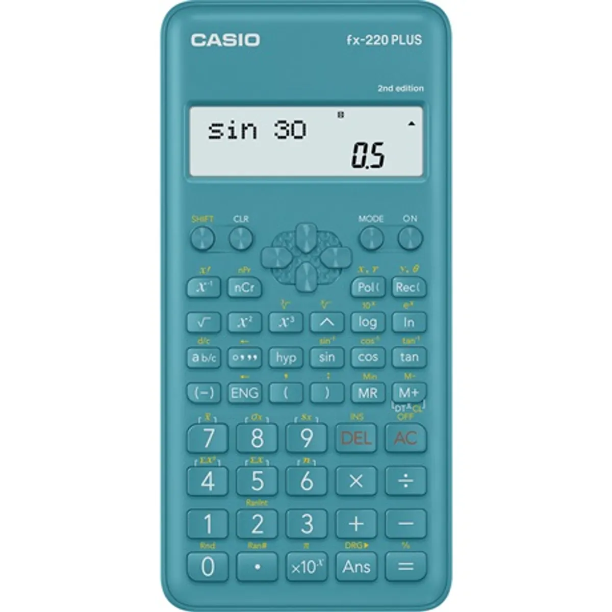 Casio FX 220 PLUS 2E számológép 12 számjegyű kijelző kétsoros kijelző S-VPAM törtszámítás koordináta-transzformáció kemény tok ceruzaelem #1