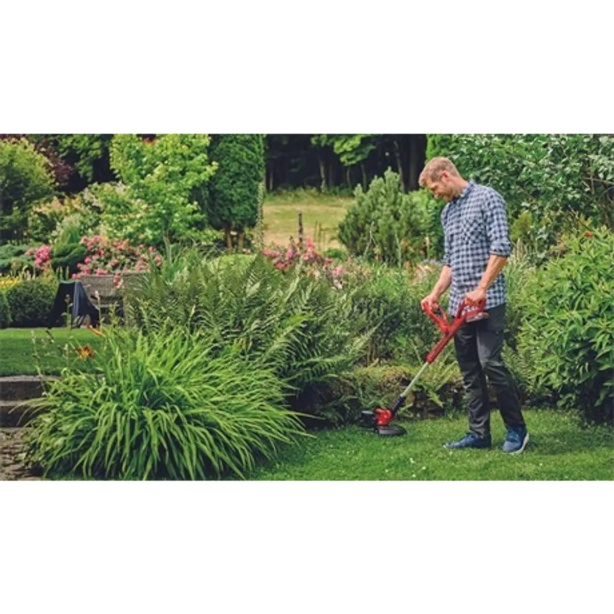 Einhell GE-CT 18/30 LI - SOLO Akkus fűszegélynyíró 18V, 90 fokos fej, Softgrip, tipp-automatika, 300 mm vágás #8