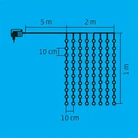 Home by Somogyi KAF 210LC/WW ledes fényfüggöny kültéri és beltéri 210 melegfehér 2 m adapteres 230 V #3