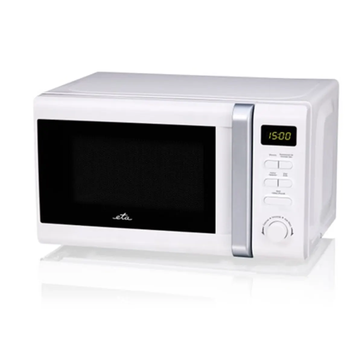 Eta 120890000 mikrohullámú sütő 700 W, 20 l, digitális vezérlés, 255 mm forgótányér, időzítő 95 perc, 8 program, gyerekzár #1