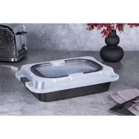 Berlinger Haus BH/7840 tepsi fedővel szénacél titán tapadásmentes bevonat 36,5x24,5x5,5 cm fekete #4