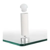 Stell SOS 5010 monitor állvány üveg edzett 5 mm, szerszám nélküli összeszerelés, csúszásgátló alátétek, teherbírás 20 kg, acél és üveg #7