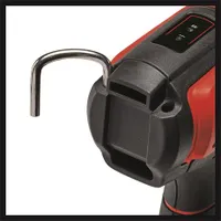 Einhell TE-HA 18 LI - SOLO Akkus hőlégfúvó 2 fokozat LED kijelző túlmelegedés védelem fúvóka-ledobó kihajtható fémkampó Softgrip #5