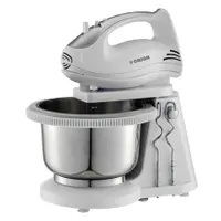 Orion OBM-320W tálas mixer 250W 2L inox keverőtál, 5 sebesség és turbó, kioldó gomb biztonságos kikapcsolás, acél habverő és dagasztó kanalak