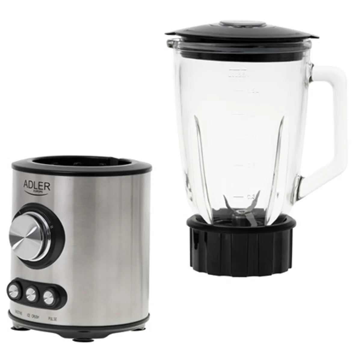 Adler AD4078 turmixgép 1700 W 1,5 L üveg rozsdamentes pengék 2 sebesség turmix jégtörés pulzus #5