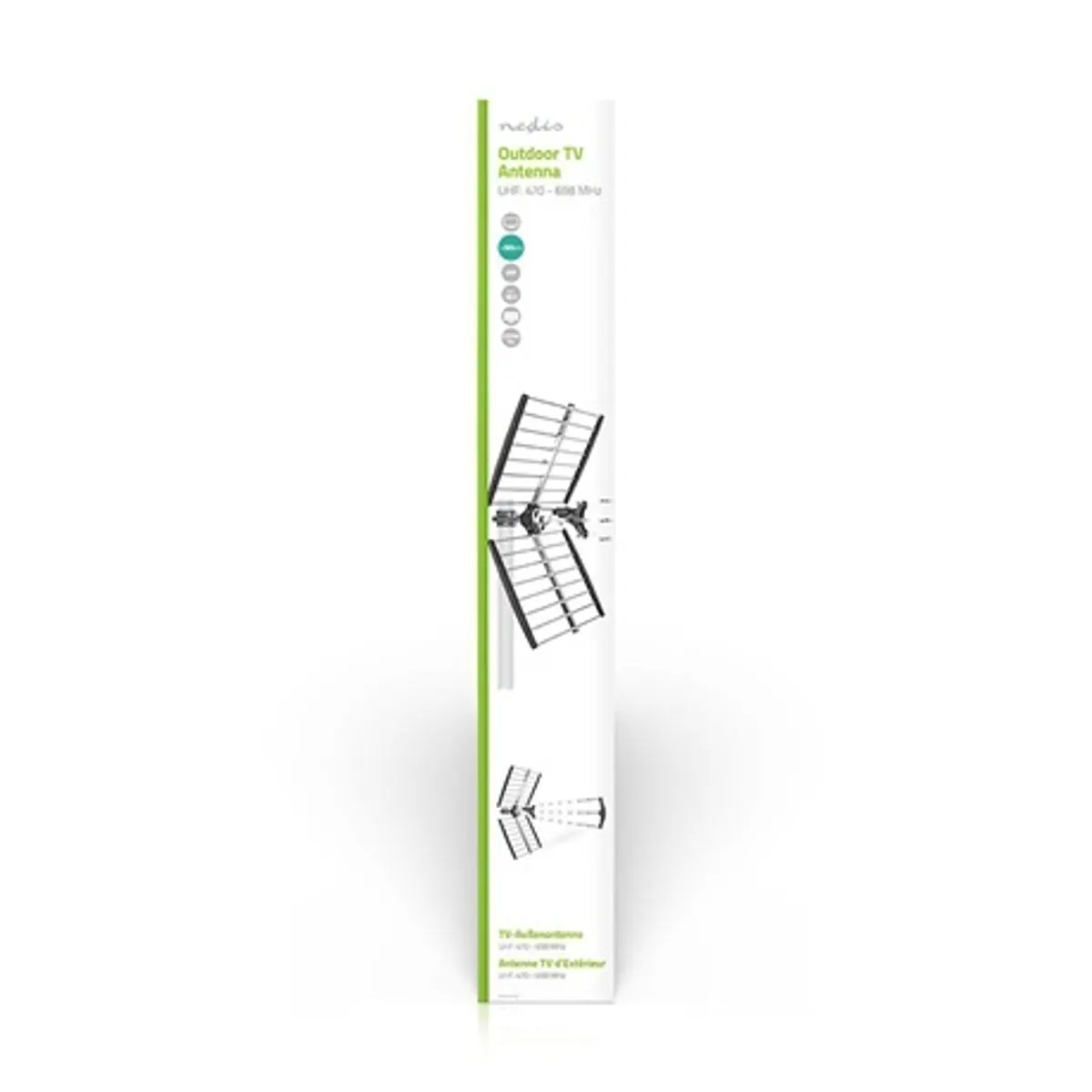 Nedis ANORU10L7ME kültéri DVB-T/T2 antenna 56 elemű 1060 mm 75 Ohm LTE700 szűrő F-csatlakozó alumínium #5