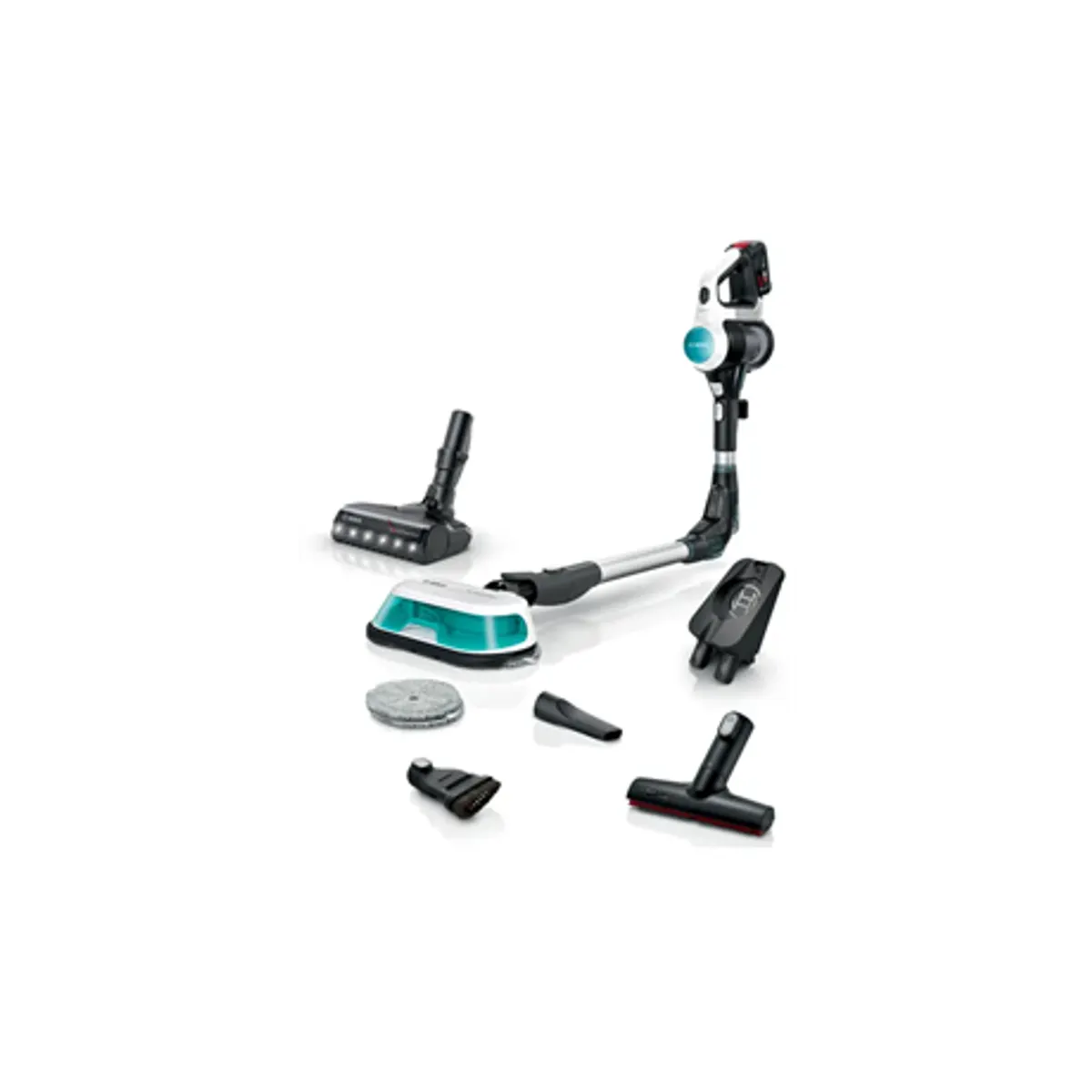 Bosch BCS71HYG1 Unlimited 7 ProHygienic Aqua 18V Li-Ion 3Ah 40 perc HEPA LED 2in1 felmosó- és szívófej #1