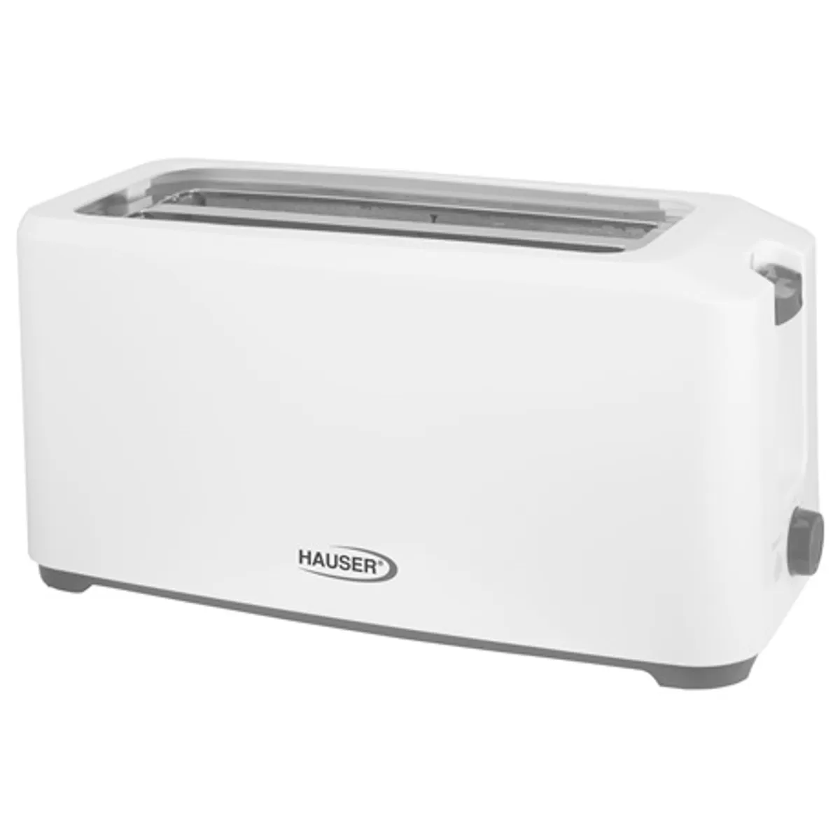 Hauser T-234 kenyérpirító négyszeletes, hosszú sütőtér, 1300W, fokozatmentes pirítás, automata szeletkidobás, középre igazítás, 3 év garancia #1