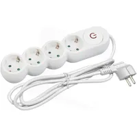 Entac ESERS1.5G4-1.5-SW Design elosztó 4 foglalat kapcsolóval IP20 1,5 m 3G1.5 #1