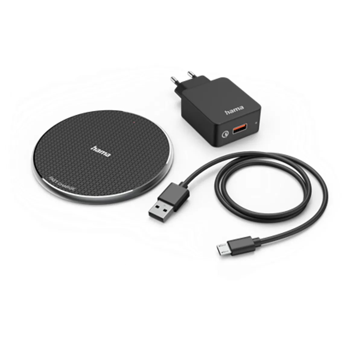 Hama 00201688 QI-FC10 vezeték nélküli töltő szett 10W QC 3.0 fekete #2