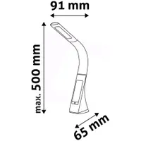 Avide ABLDL-BLC-6W-BR led asztali lámpa naptárral barna 6W 5000K 350lm LCD kijelző óra érintésérzékelő #3