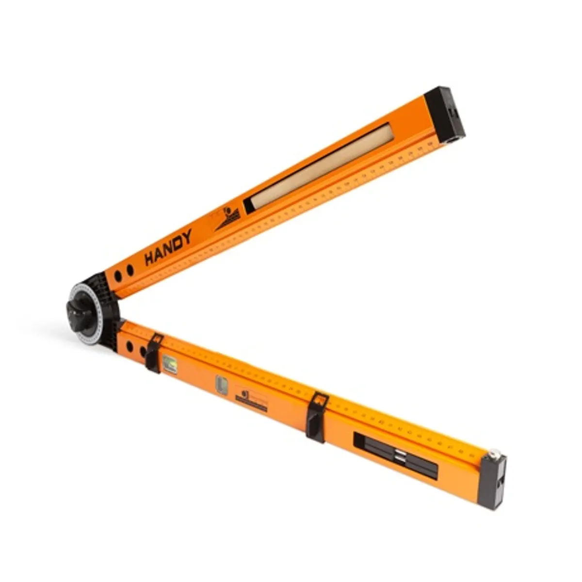 Handy 11000 multifunkciós eszköz 0-270 fok szögmérő, 2x50 cm vonalzó, mágneses zár, ácsceruza, körzőhegyek #1