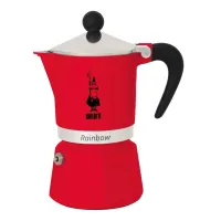 Bialetti 4962 RAINBOW Rainbow kotyogós kávéfőző 3 adag piros alumínium gáz elektromos kerámia nem indukciós