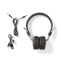 Nedis HPBT1100BK Bluetooth fejhallgató 40 mm meghajtóegység 4.2 32 ohm 6 óra fekete #3